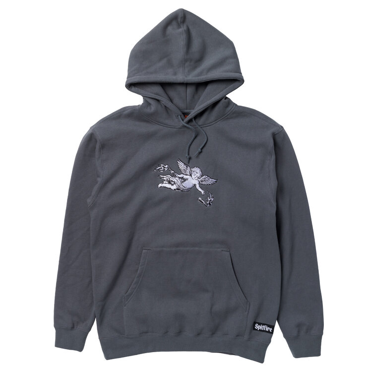 Spitfire Spitfire Molotov Angel Emb Hood (Mens) | Charcoal W/ Black/White