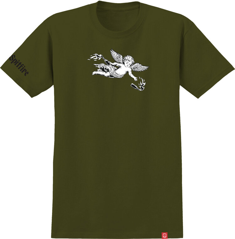 Spitfire Spitfire Molotov Angel Tee (Mens) | Military Green W/ Black/White