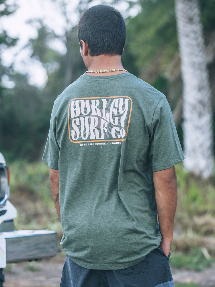 Hurley Hurley Skyline Slub Ss (Mens) | Charcoal Fern