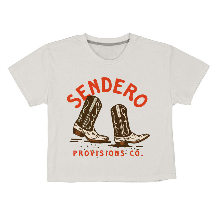 Sendero Sendero High Stepper Boxy Tee (Womens) | Vintage White