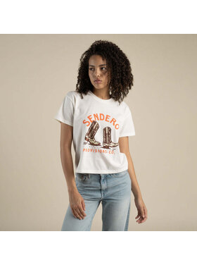Sendero Sendero High Stepper Boxy Tee (Womens) | Vintage White