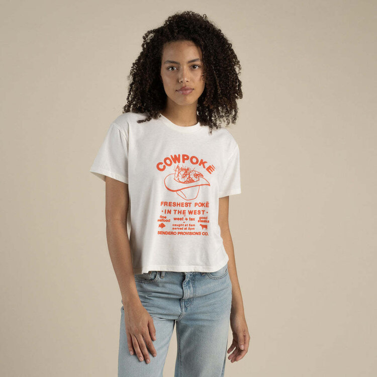 Sendero Sendero Cowpoke Boxy Tee (Womens) | Vintage White