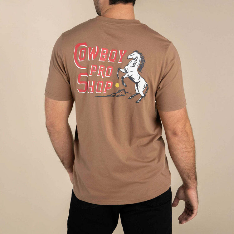 Sendero Sendero Cowboy Pro Shop T-Shirt (Mens) | Light Brown