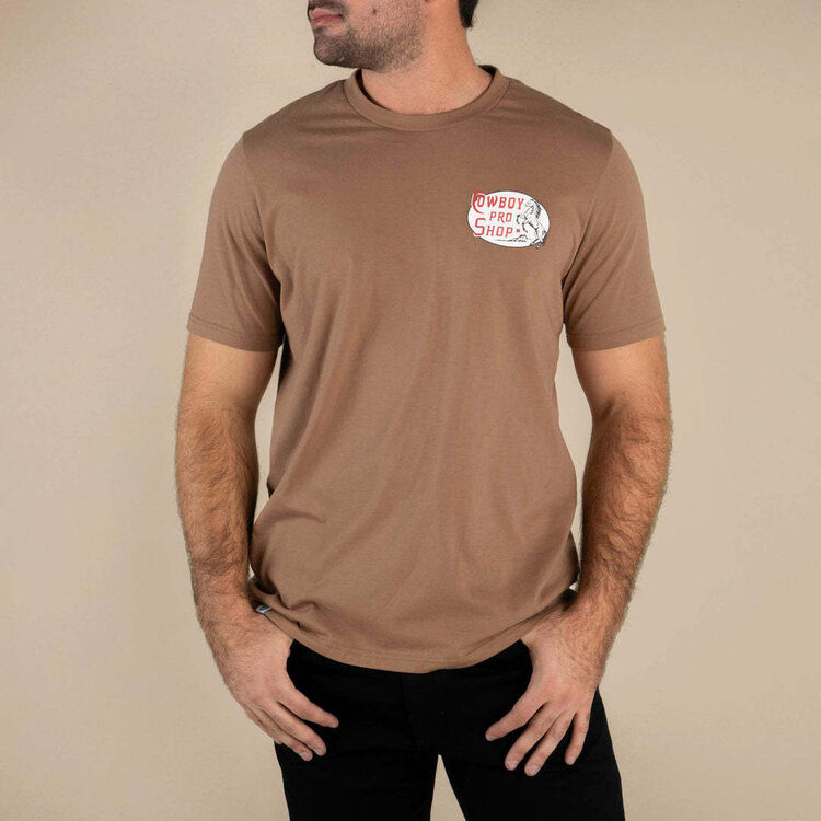 Sendero Sendero Cowboy Pro Shop T-Shirt (Mens) | Light Brown