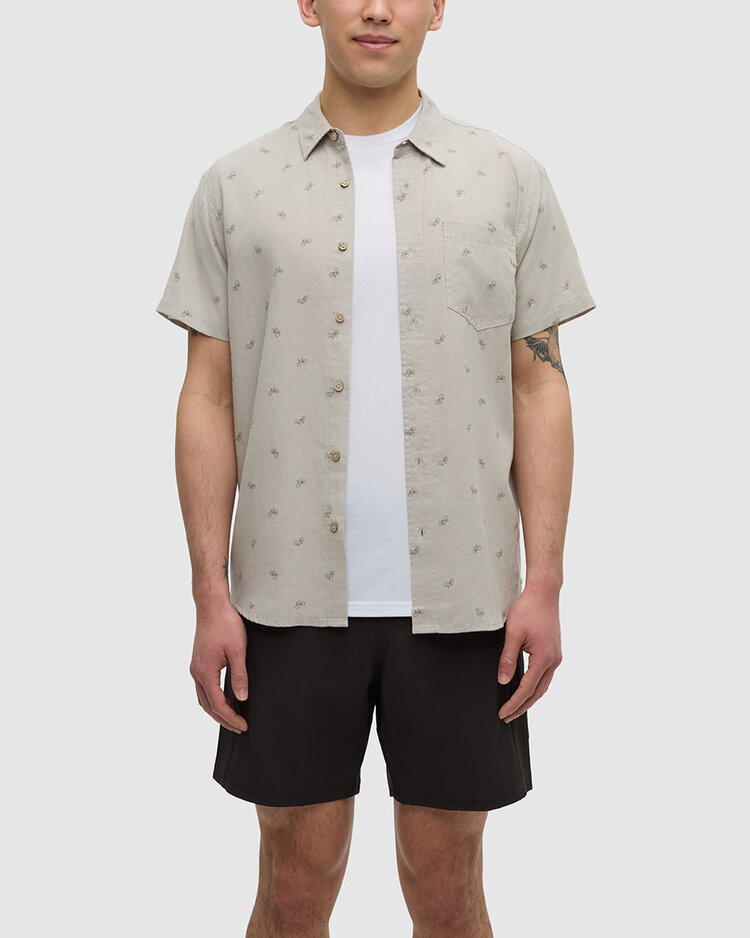 Tentree Tentree Bike Around Mancos Shirt (Mens) | Creek Stone/Bike Around