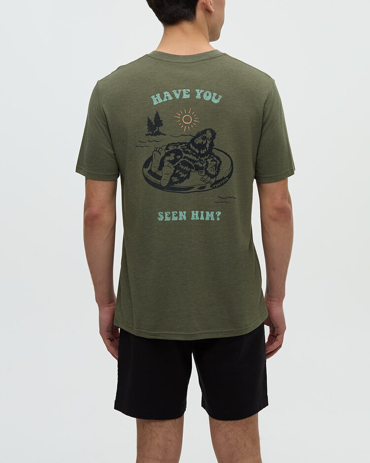 Tentree Tentree Have You Seen Hifloatie Tee (Mens) | Deep Olive/Blue