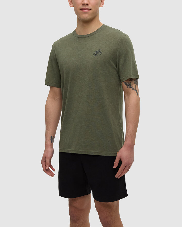 Tentree Tentree Have You Seen Hifloatie Tee (Mens) | Deep Olive/Blue