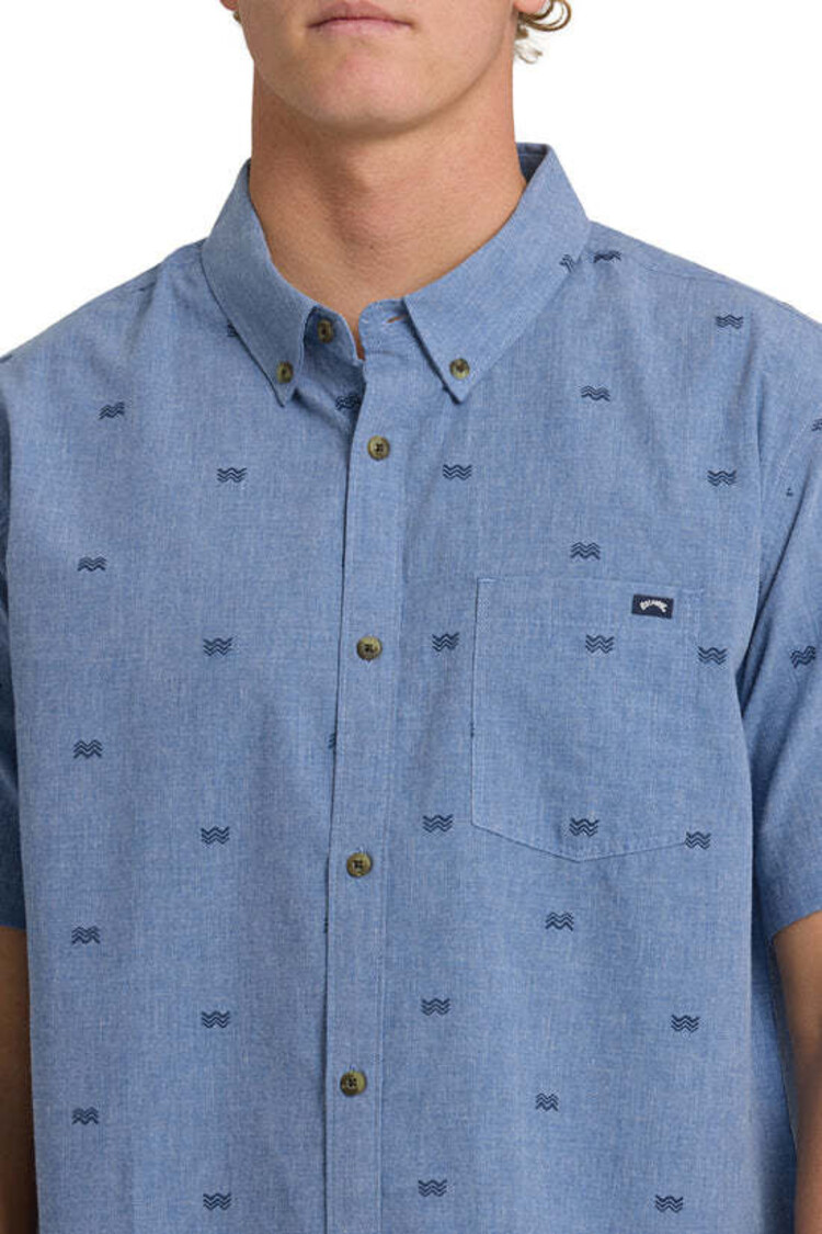 Billabong Billabong All Day Jacquard Ss (Mens) | Vintage Blue