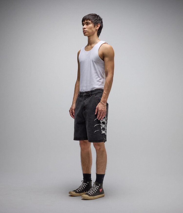 Former Former Dion Denim Walkshort (Mens) | Washed Black