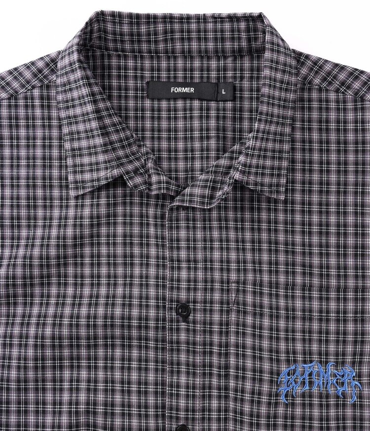 Former Former Vivian Check Ss Shirt (Mens) | Worn Black