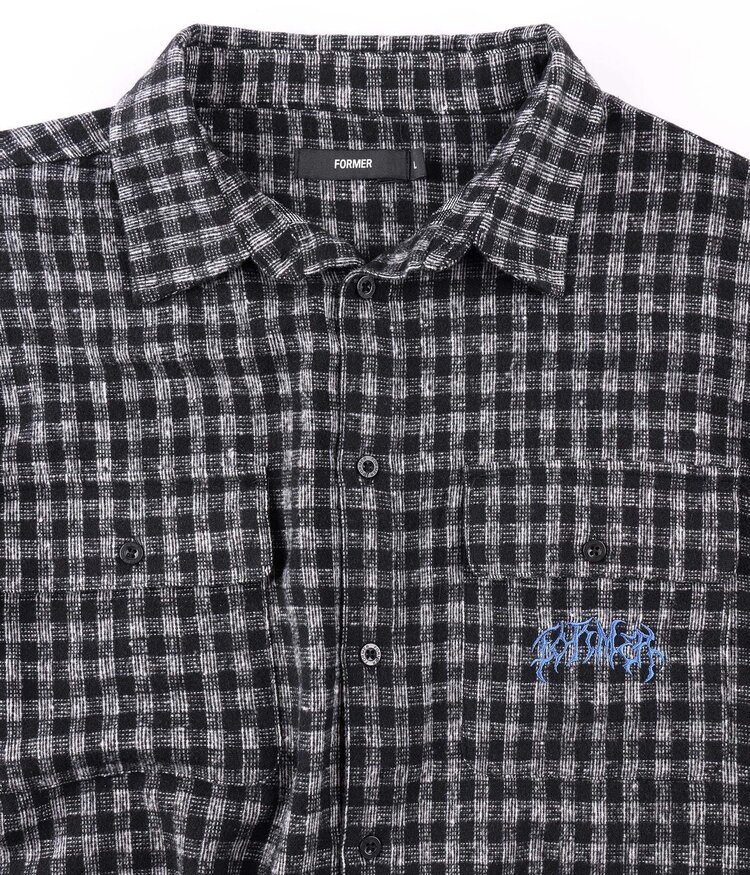 Former Former Vivian Flannel Ls Shirt (Mens) | Worn Black