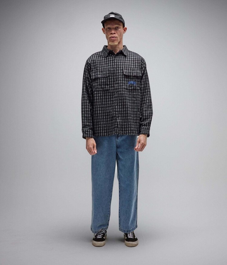 Former Former Vivian Flannel Ls Shirt (Mens) | Worn Black