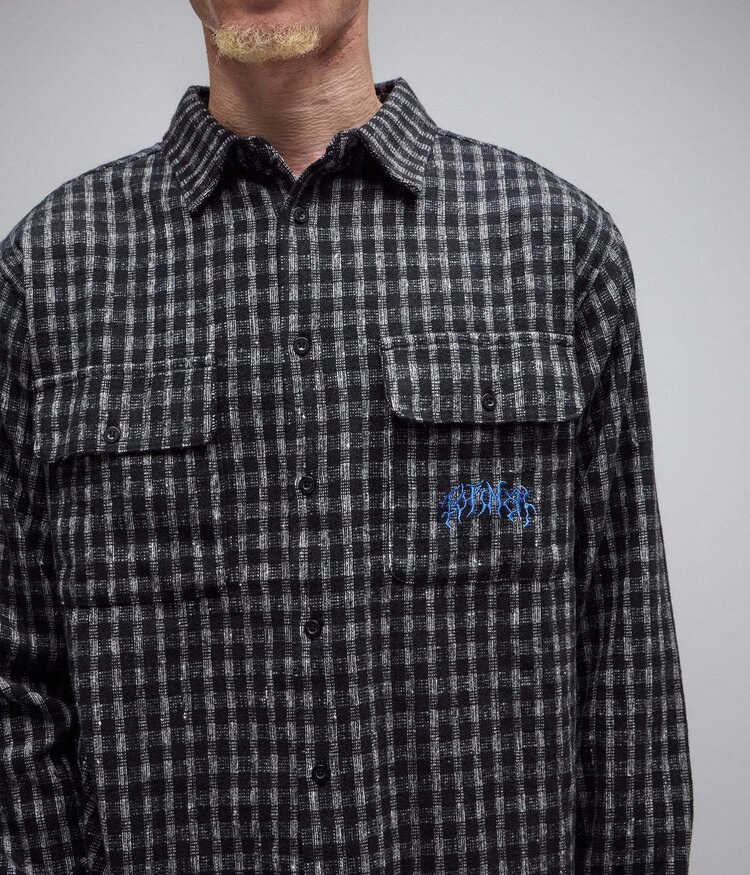 Former Former Vivian Flannel Ls Shirt (Mens) | Worn Black