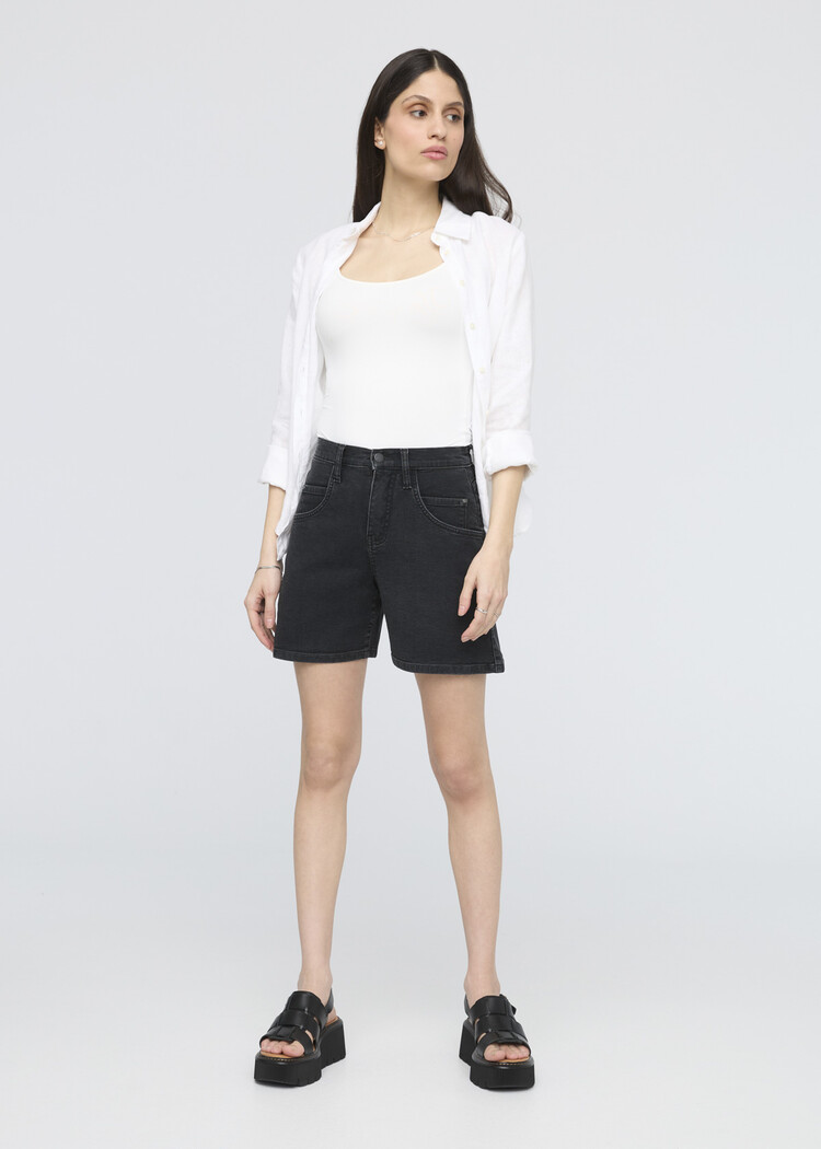 DUER Duer Stretch High Rise Relaxed Short 5" (Womens) | Black