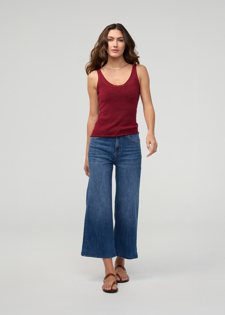 DUER Duer Perf Denim+ High Rise Wide Leg Crop (Womens) | Swell