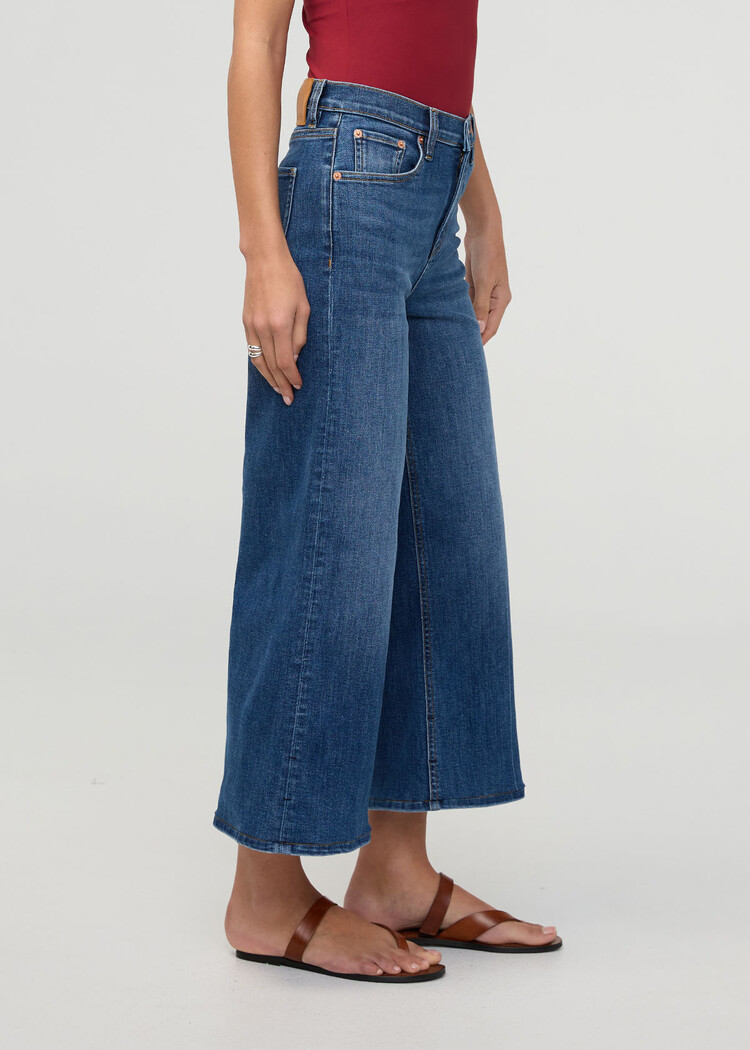 DUER Duer Perf Denim+ High Rise Wide Leg Crop (Womens) | Swell