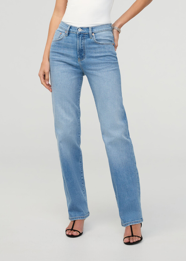 DUER Duer Perf Denim+ High Rise Straight (Womens) | Current