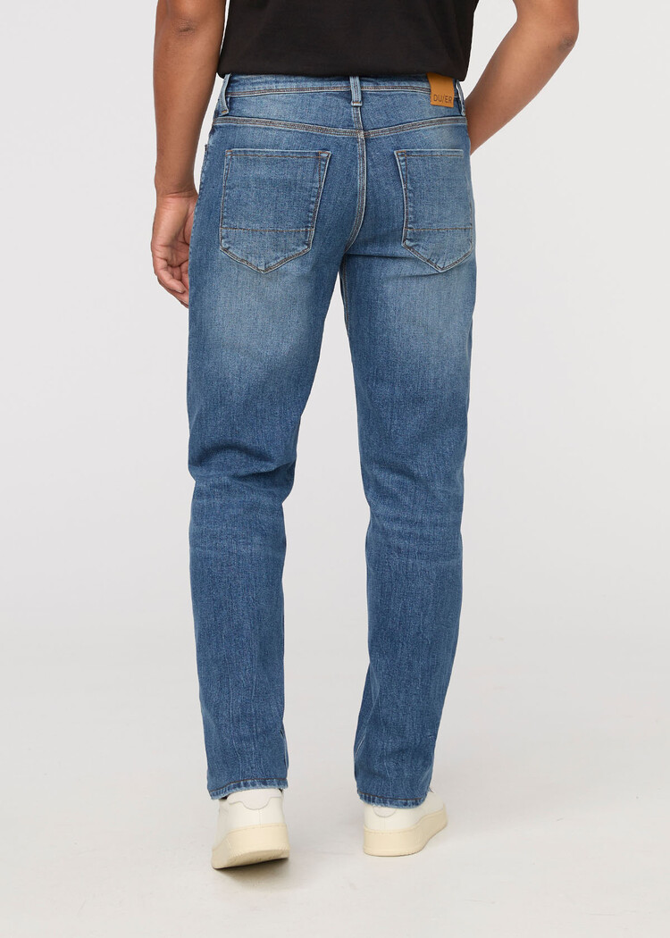 DUER Duer Perf Denim+ Relaxed Straight (Mens) | Dust Storm Indigo