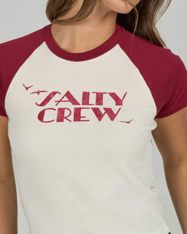Salty Crew Salty Crew Sailor Delight Raglan Tee (Womens) | Plum
