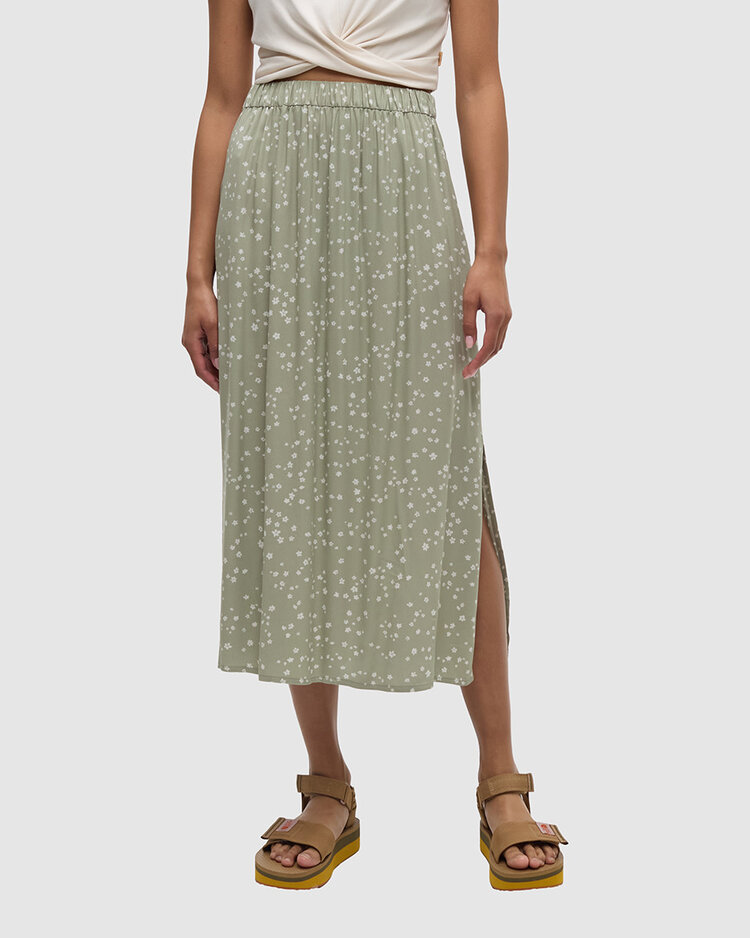 Tentree Tentree Yaletown Skirt (Womens) | Light Moss/Bloom Floral