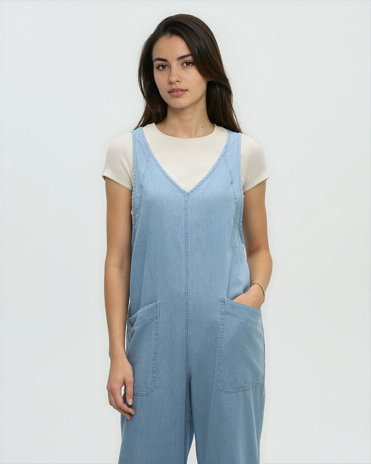 Tentree Tentree Nova Overall (Womens) | Light Wash