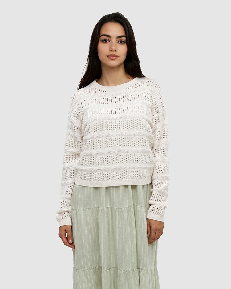 Tentree Tentree Lunenberg Sweater (Womens) | Cotton White Heather