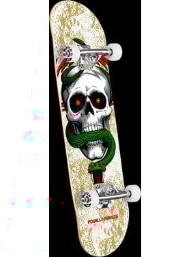Powell Powell Skull & Snake Complete | White/Metallic Gold