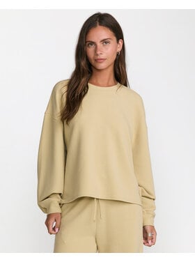 RVCA Rvca Glory Waffle Pullover Crew (Womens) | Vintage Khaki