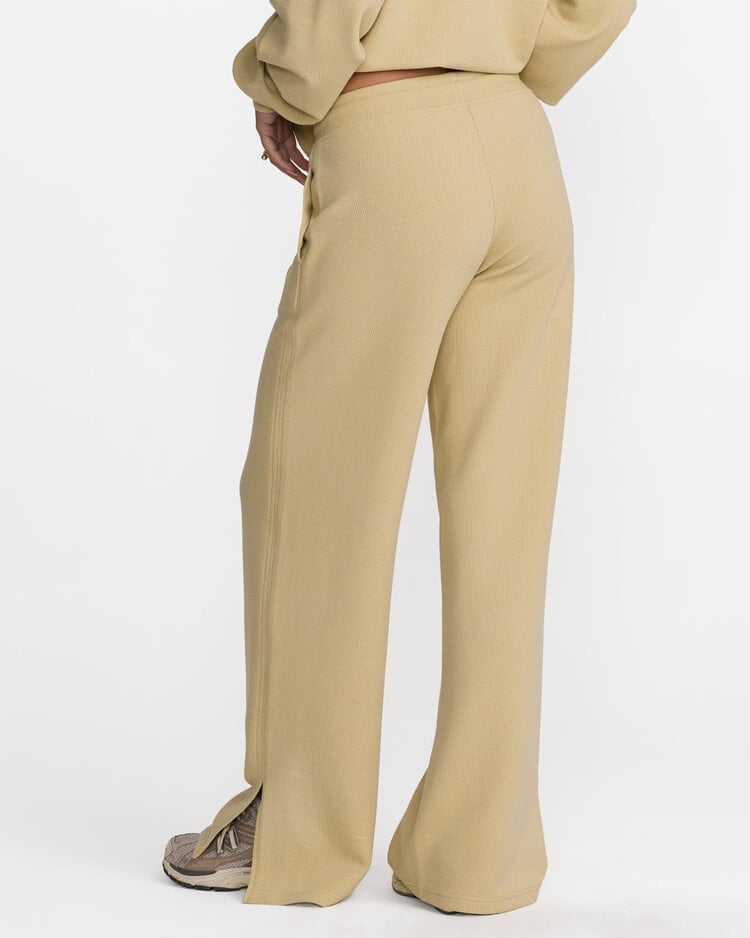 RVCA Rvca Glory Waffle Split Pant (Womens) | Vintage Khaki