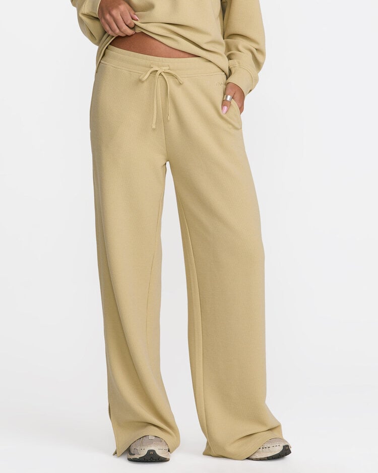 RVCA Rvca Glory Waffle Split Pant (Womens) | Vintage Khaki