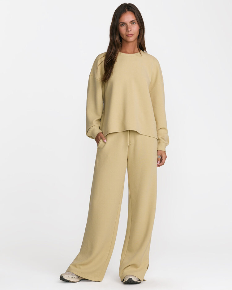 RVCA Rvca Glory Waffle Split Pant (Womens) | Vintage Khaki