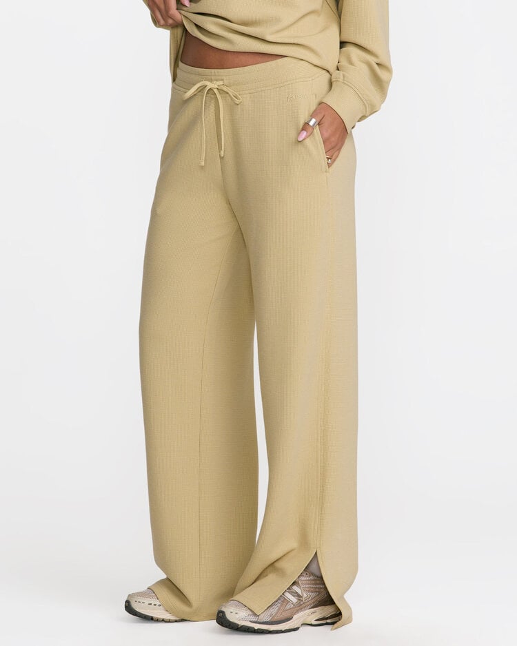 RVCA Rvca Glory Waffle Split Pant (Womens) | Vintage Khaki