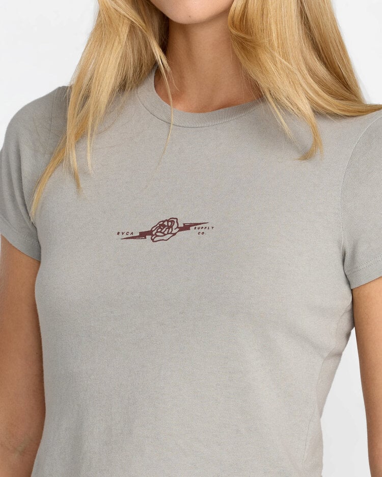 RVCA Rvca 411 Tee (Womens) | Sky Grey