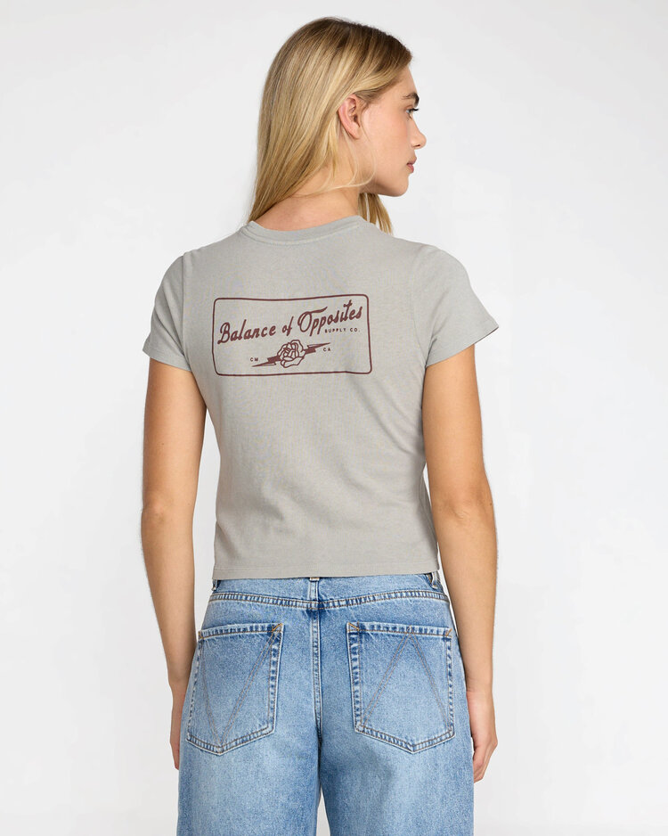 RVCA Rvca 411 Tee (Womens) | Sky Grey