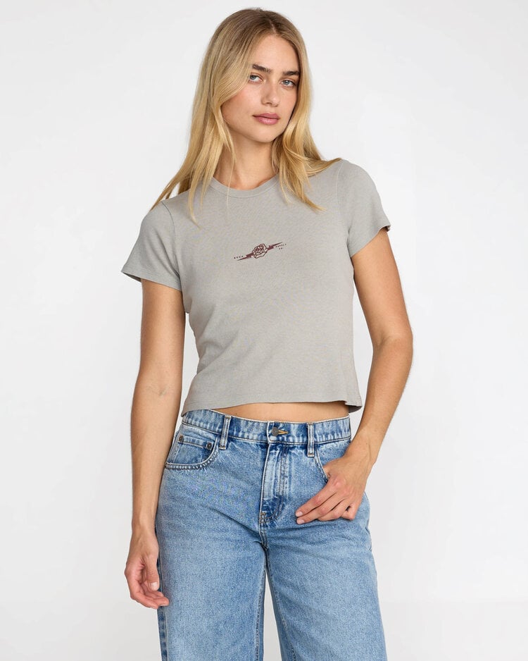 RVCA Rvca 411 Tee (Womens) | Sky Grey