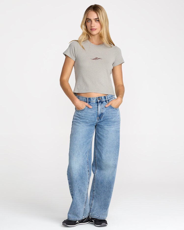 RVCA Rvca 411 Tee (Womens) | Sky Grey
