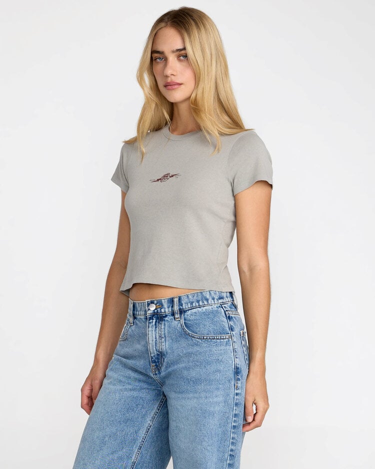 RVCA Rvca 411 Tee (Womens) | Sky Grey