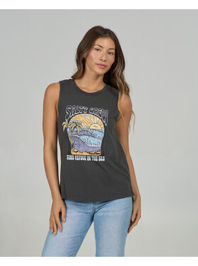 Salty Crew Salty Crew Keyhole Muscle Tank (Womens) | Charcoal