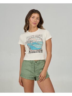Salty Crew Salty Crew Keyhole Baby Tee (Womens) | Off White