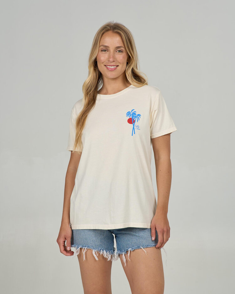 Salty Crew Salty Crew Geo Palm B.F. Tee (Womens) | Off White