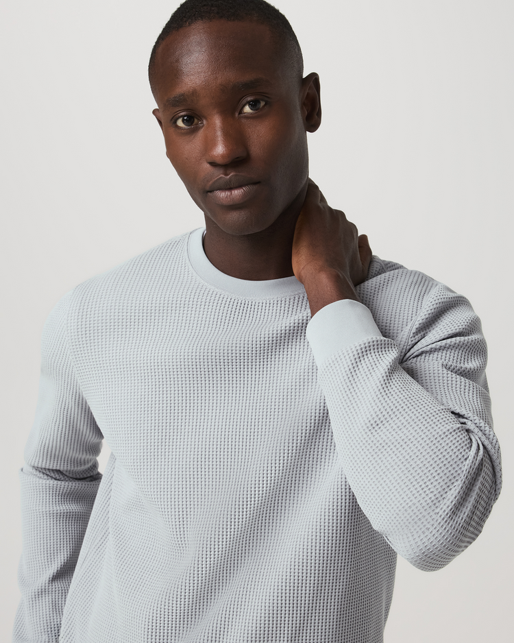 Vuori Vuori Tech Waffle Crew (Mens) | Sea Fog