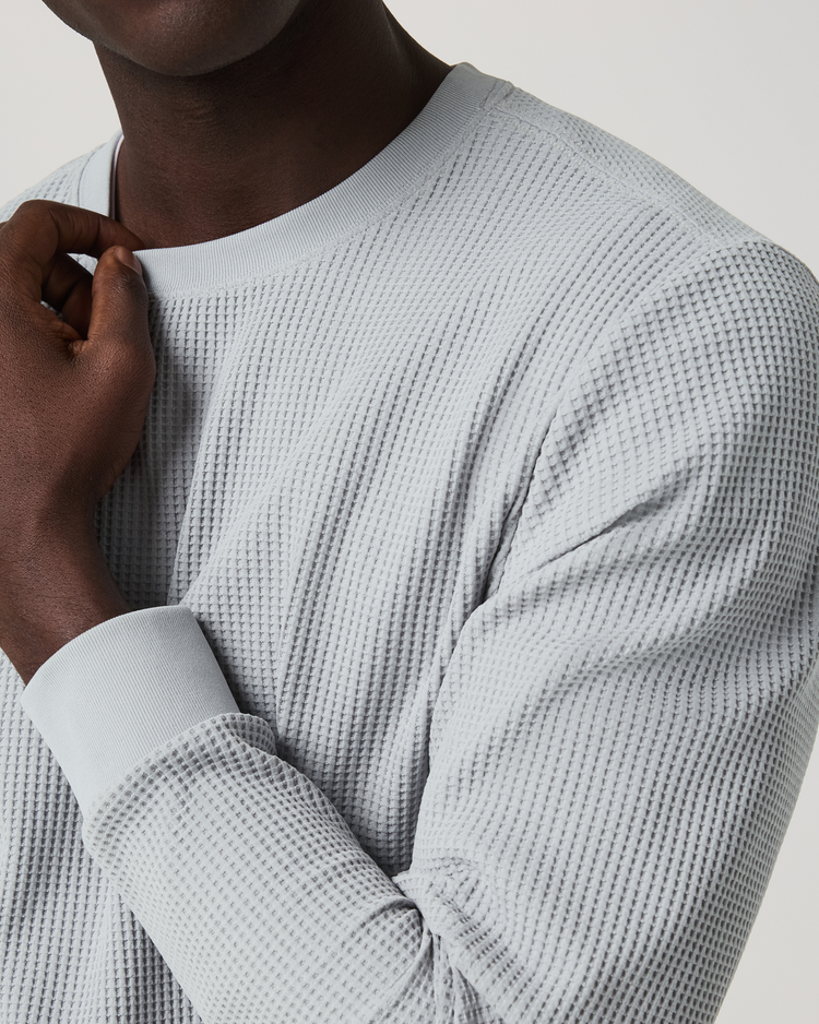 Vuori Vuori Tech Waffle Crew (Mens) | Sea Fog