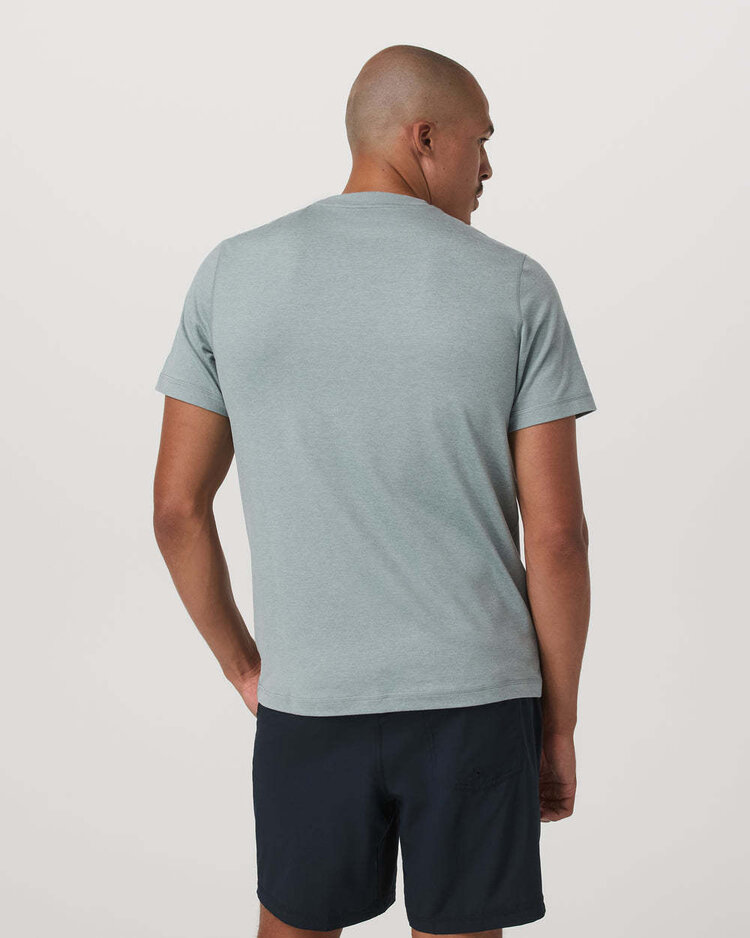 Vuori Vuori S/S Ponto Performance Tee (Mens) | Misty Blue Heather