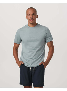 Vuori Vuori S/S Ponto Performance Tee (Mens) | Misty Blue Heather