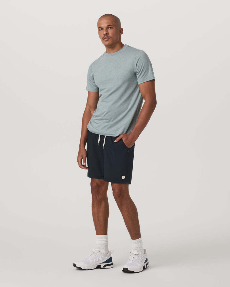 Vuori Vuori S/S Ponto Performance Tee (Mens) | Misty Blue Heather