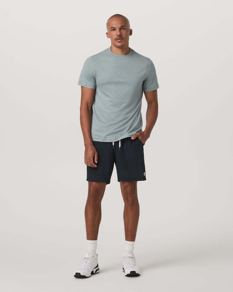 Vuori Vuori S/S Ponto Performance Tee (Mens) | Misty Blue Heather