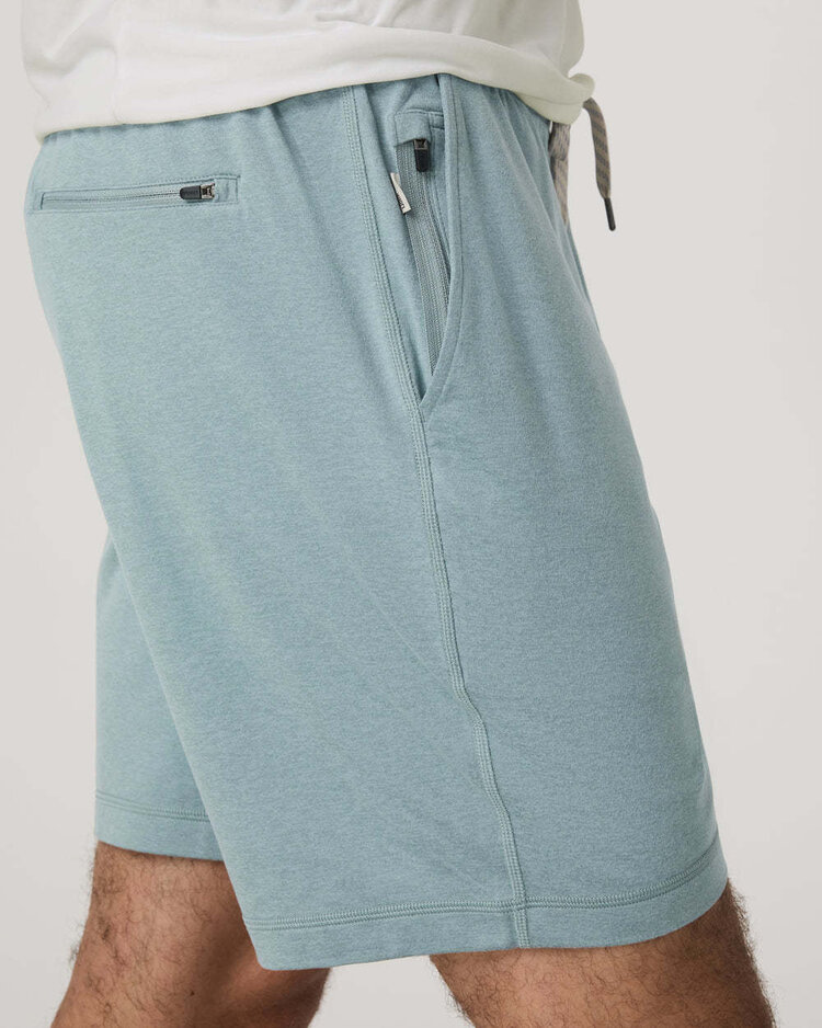 Vuori Vuori Ponto Performance Short 7" (Mens) | Misty Blue Heather