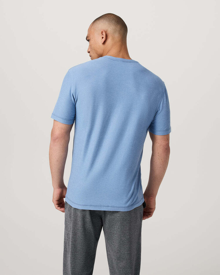 Vuori Vuori Strato Tech Tee (Mens) | Isle Blue Heather