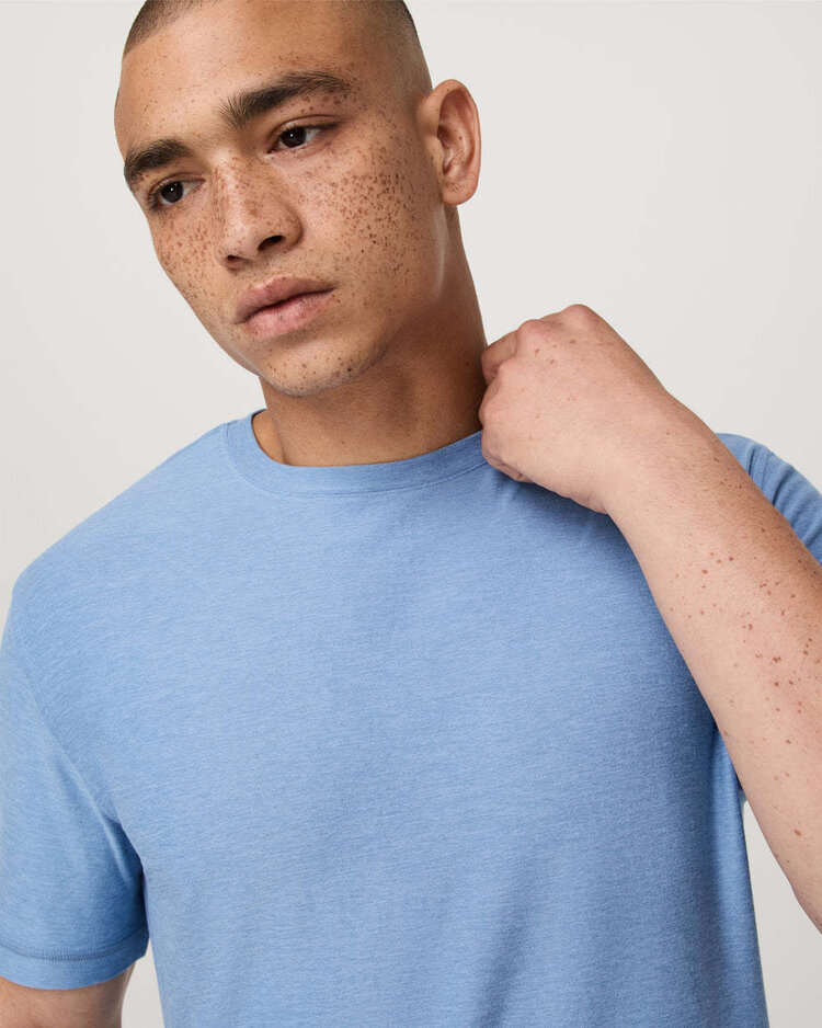 Vuori Vuori Strato Tech Tee (Mens) | Isle Blue Heather