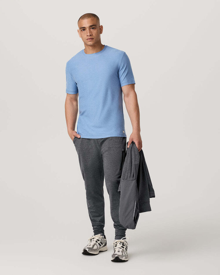 Vuori Vuori Strato Tech Tee (Mens) | Isle Blue Heather